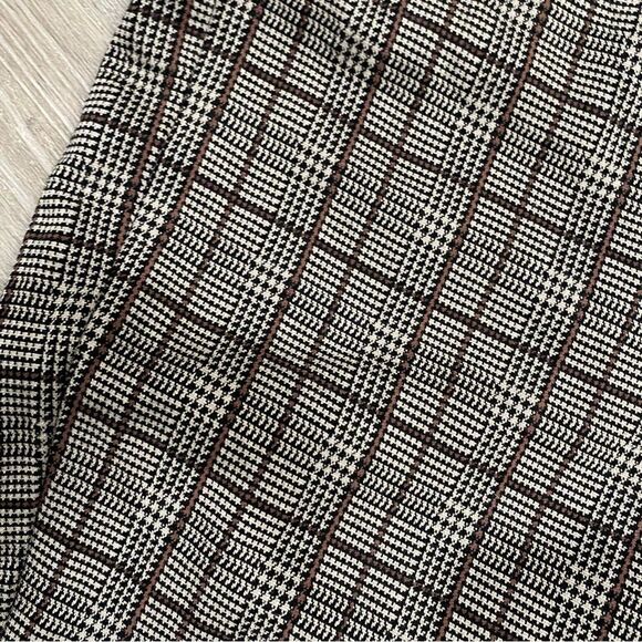 Nordstrom Rack Women’s Size M Plaid Pants Black White and Brown - Picture 3 of 6